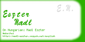 eszter madl business card